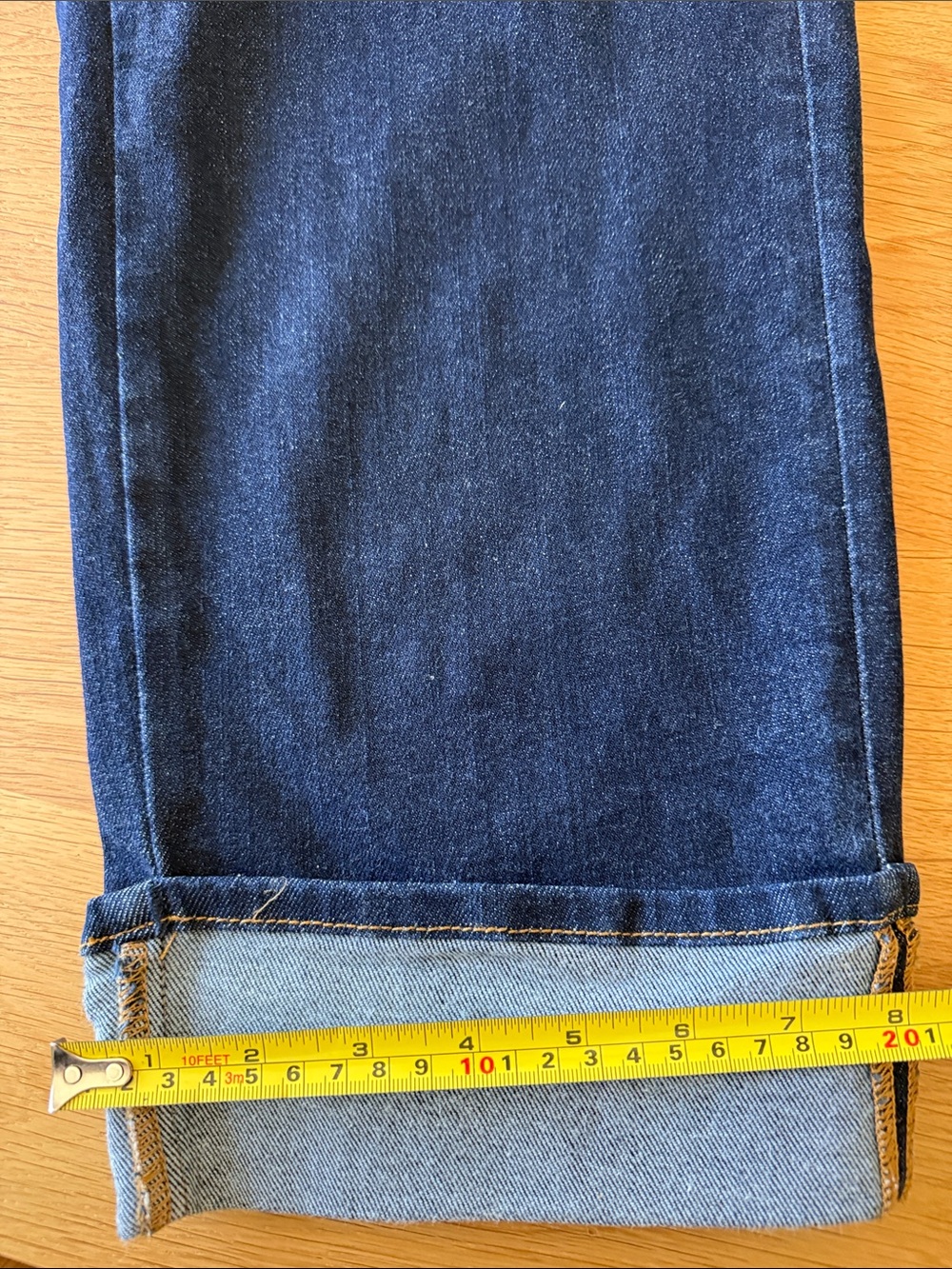 Universal Standard High-waist Dark Indigo Straight Jeans with Cuff - Picture 16 of 16